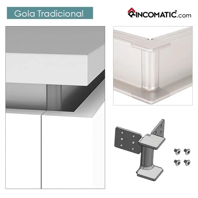 Unión Gola Tradicional 19 Superior Exterior 90º