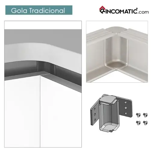 Unión Gola Tradicional 19 Superior Interior 90º